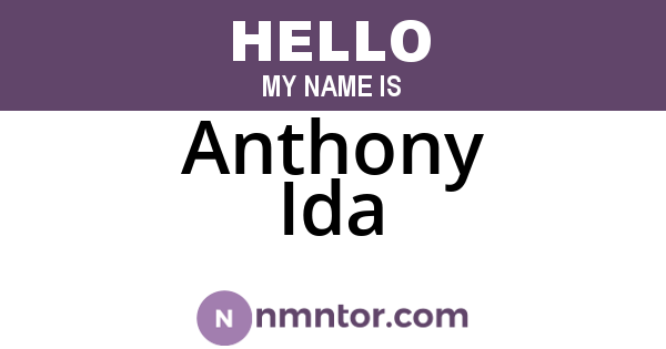Anthony Ida