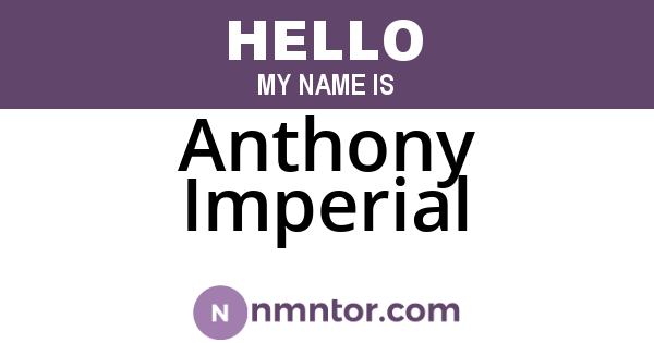 Anthony Imperial