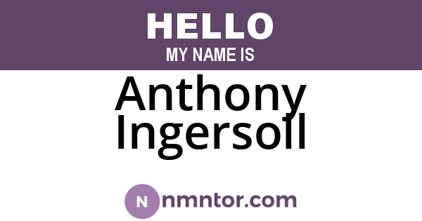 Anthony Ingersoll