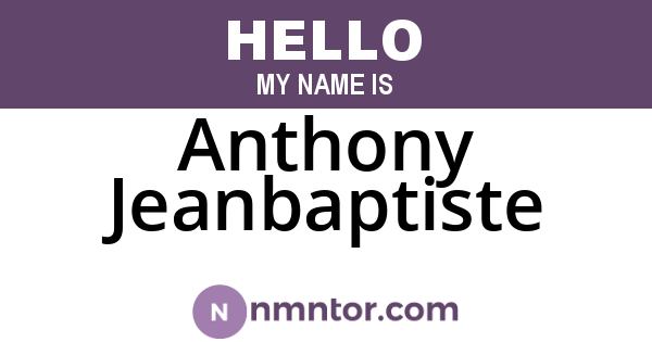 Anthony Jeanbaptiste