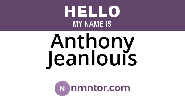 Anthony Jeanlouis