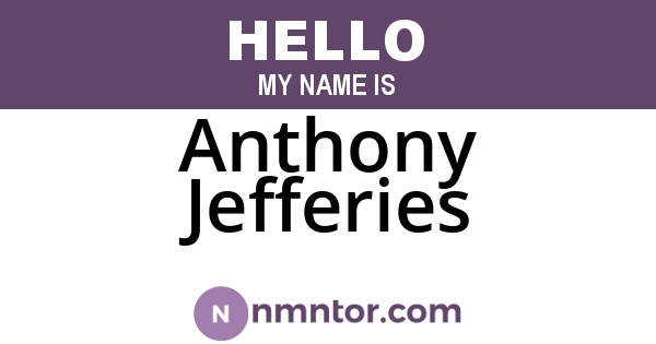 Anthony Jefferies