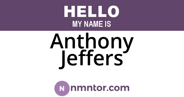 Anthony Jeffers