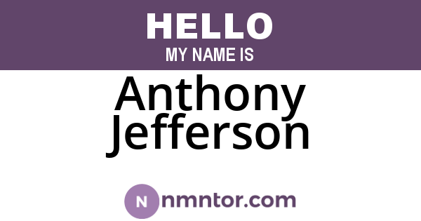 Anthony Jefferson