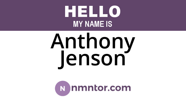 Anthony Jenson