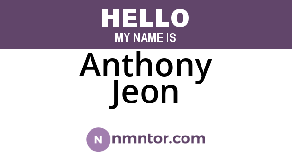 Anthony Jeon
