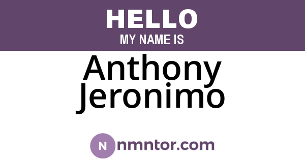Anthony Jeronimo