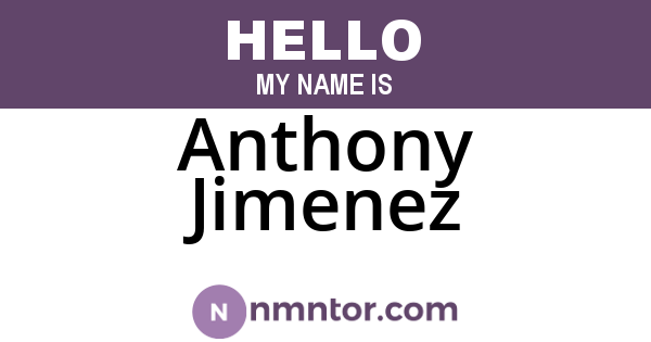 Anthony Jimenez