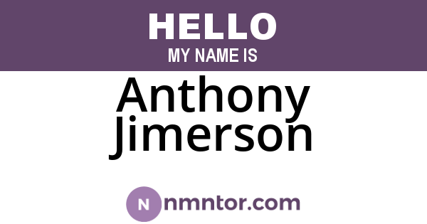 Anthony Jimerson
