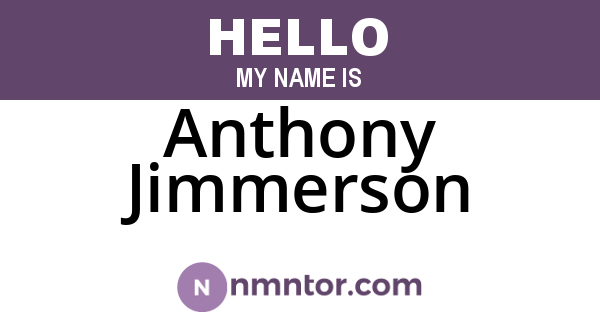 Anthony Jimmerson
