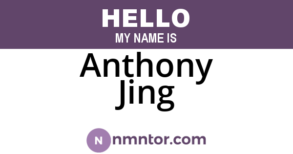 Anthony Jing