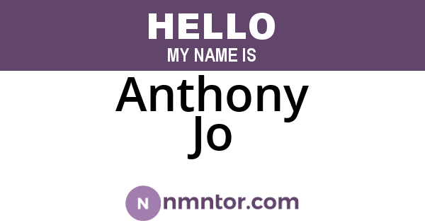 Anthony Jo
