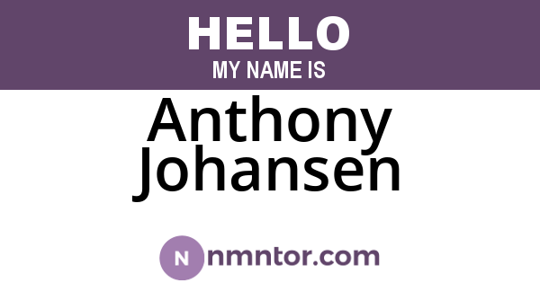 Anthony Johansen