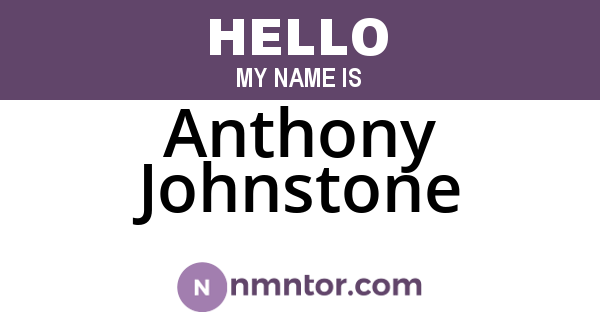 Anthony Johnstone