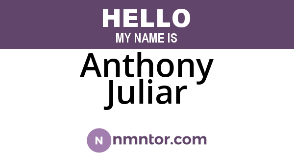 Anthony Juliar