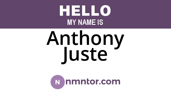 Anthony Juste