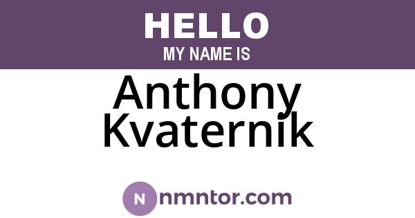 Anthony Kvaternik