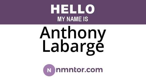 Anthony Labarge