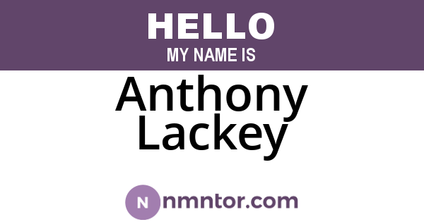 Anthony Lackey