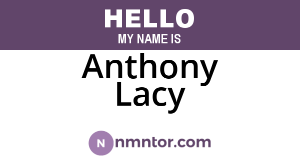 Anthony Lacy