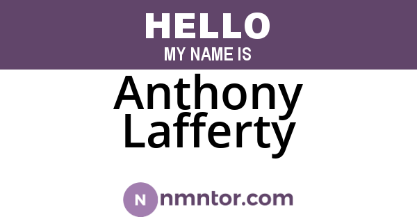 Anthony Lafferty