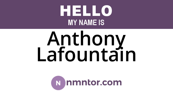 Anthony Lafountain