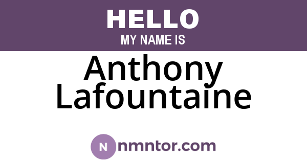 Anthony Lafountaine
