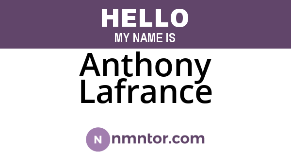 Anthony Lafrance