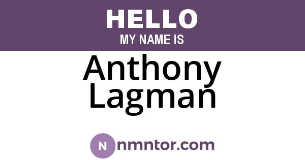 Anthony Lagman