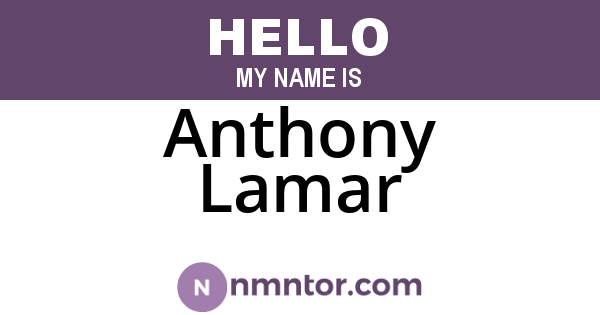 Anthony Lamar