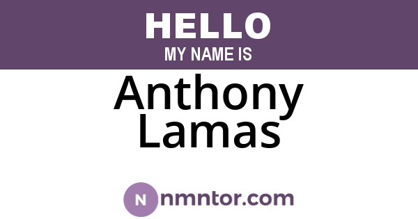 Anthony Lamas