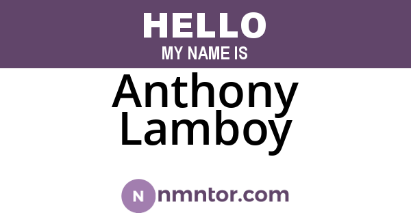 Anthony Lamboy