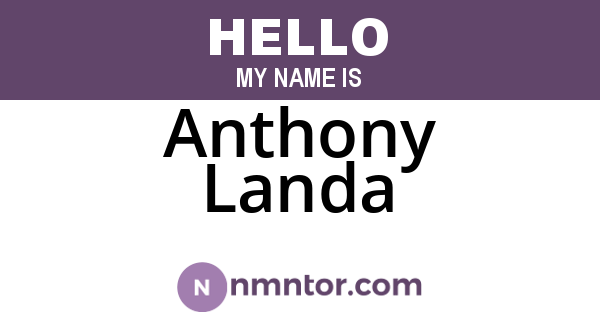 Anthony Landa