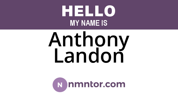 Anthony Landon