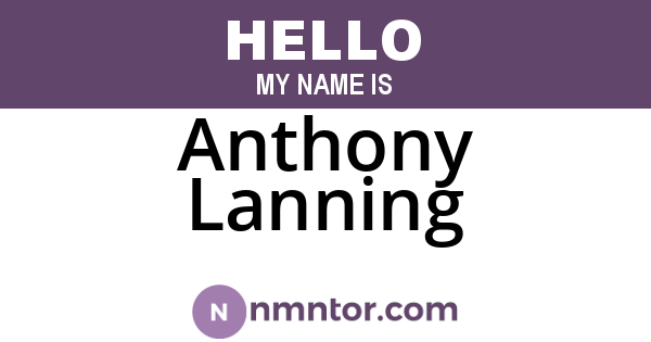 Anthony Lanning