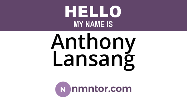 Anthony Lansang