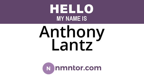 Anthony Lantz