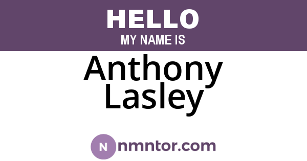 Anthony Lasley