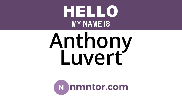 Anthony Luvert