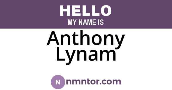 Anthony Lynam