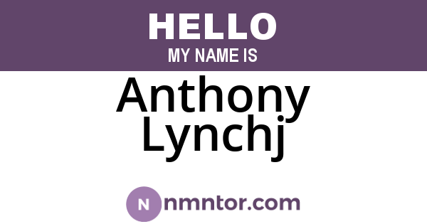 Anthony Lynchj