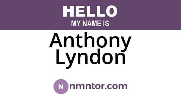 Anthony Lyndon