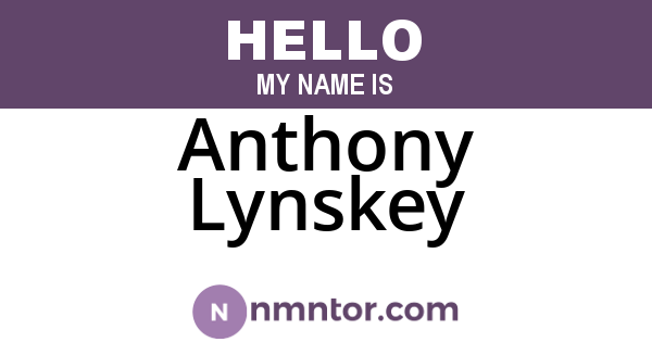 Anthony Lynskey