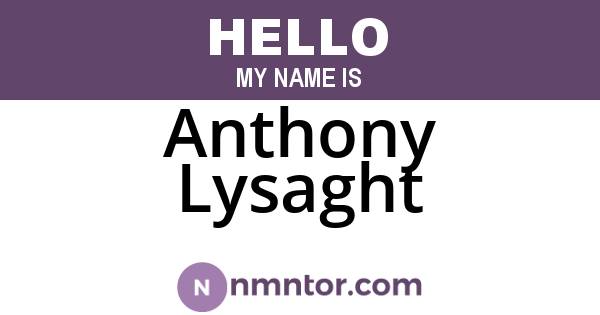 Anthony Lysaght