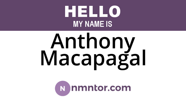Anthony Macapagal