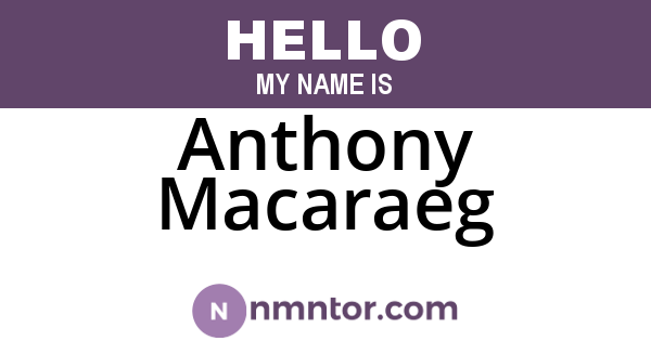 Anthony Macaraeg