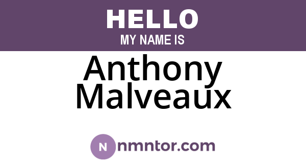 Anthony Malveaux