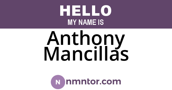 Anthony Mancillas