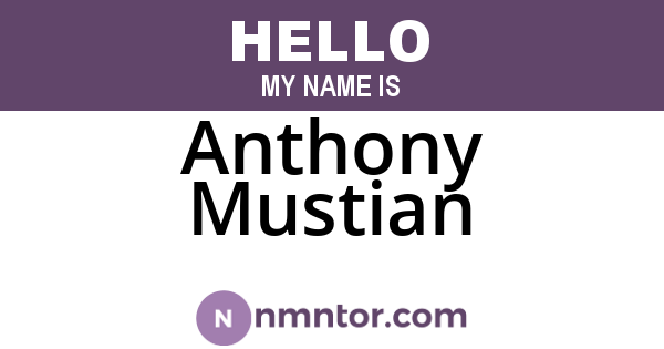 Anthony Mustian