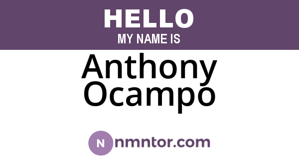 Anthony Ocampo